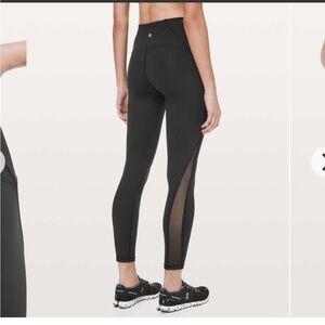 Lululemon Athletica Black High Rise Train Times 7/8 Pant 25".